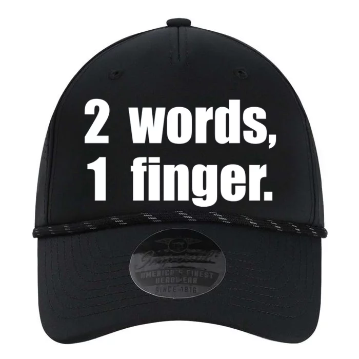 2 Words 1 Finger Funny Performance The Dyno Cap