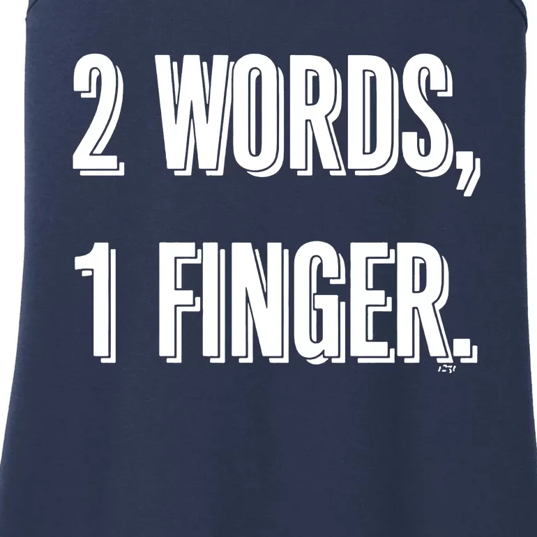 2 Words 1 Finger Ladies Essential Tank