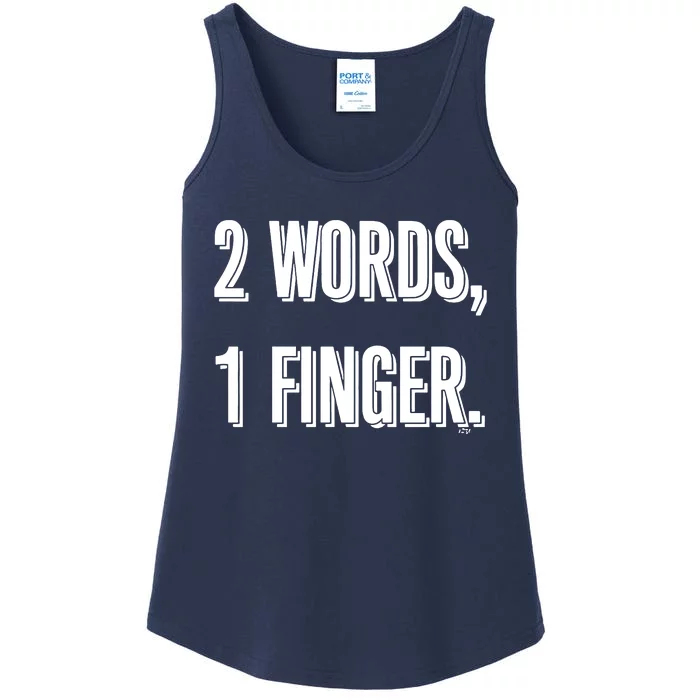 2 Words 1 Finger Ladies Essential Tank