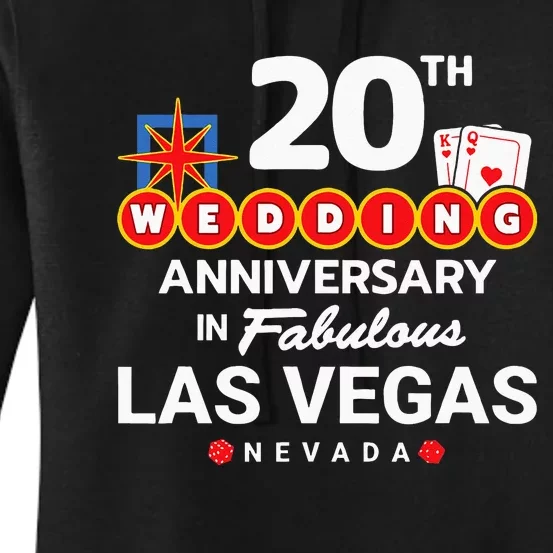 20th Wedding Anniversary Vegas Couple Vegas Anniversary Women's Pullover Hoodie