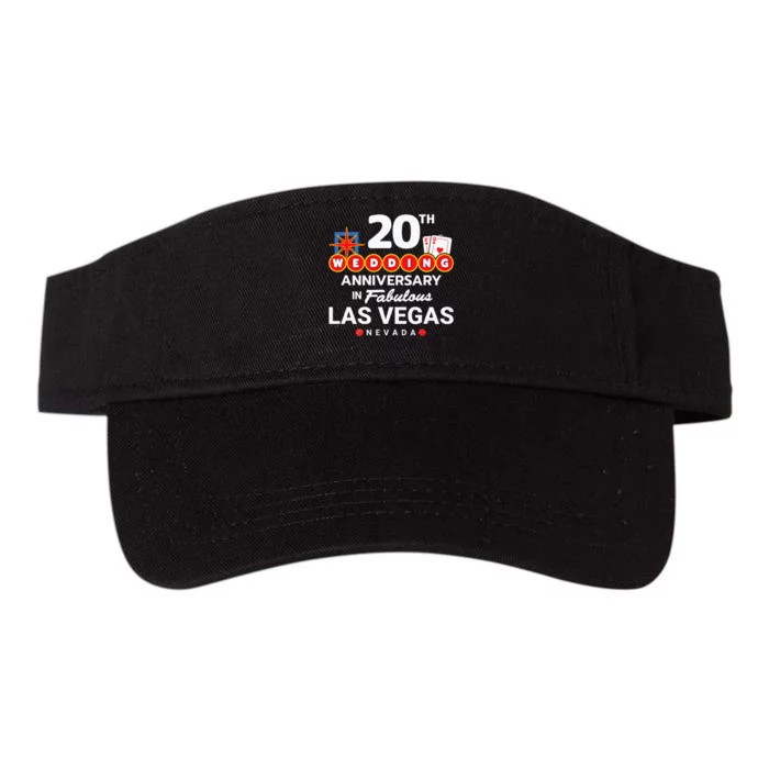 20th Wedding Anniversary Vegas Couple Vegas Anniversary Valucap Bio-Washed Visor