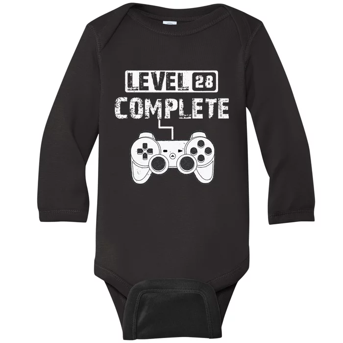 28th Wedding Anniversary Gift For Him or For Her Cotton Baby Long Sleeve Bodysuit