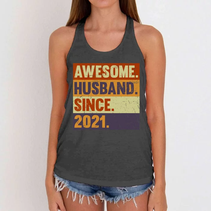 2nd Wedding Anniversary For Him Cotton Gift Husband Women's Knotted Racerback Tank