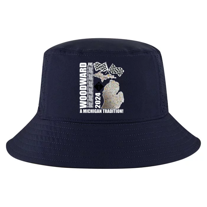 2024 Woodward Ave A Michigan Tradition Map Cool Comfort Performance Bucket Hat