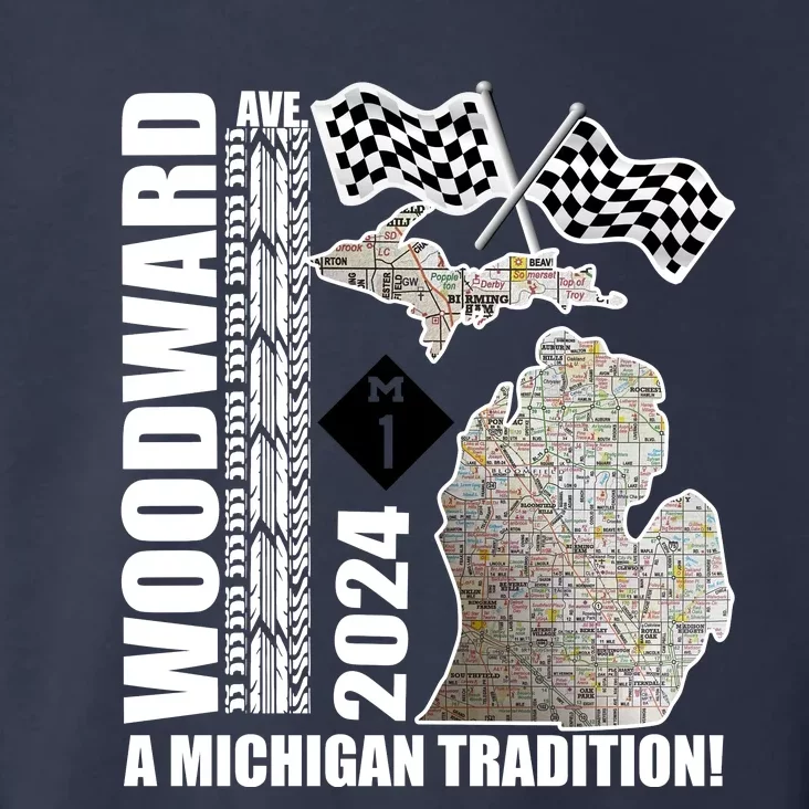 2024 Woodward Ave A Michigan Tradition Map Toddler Hoodie