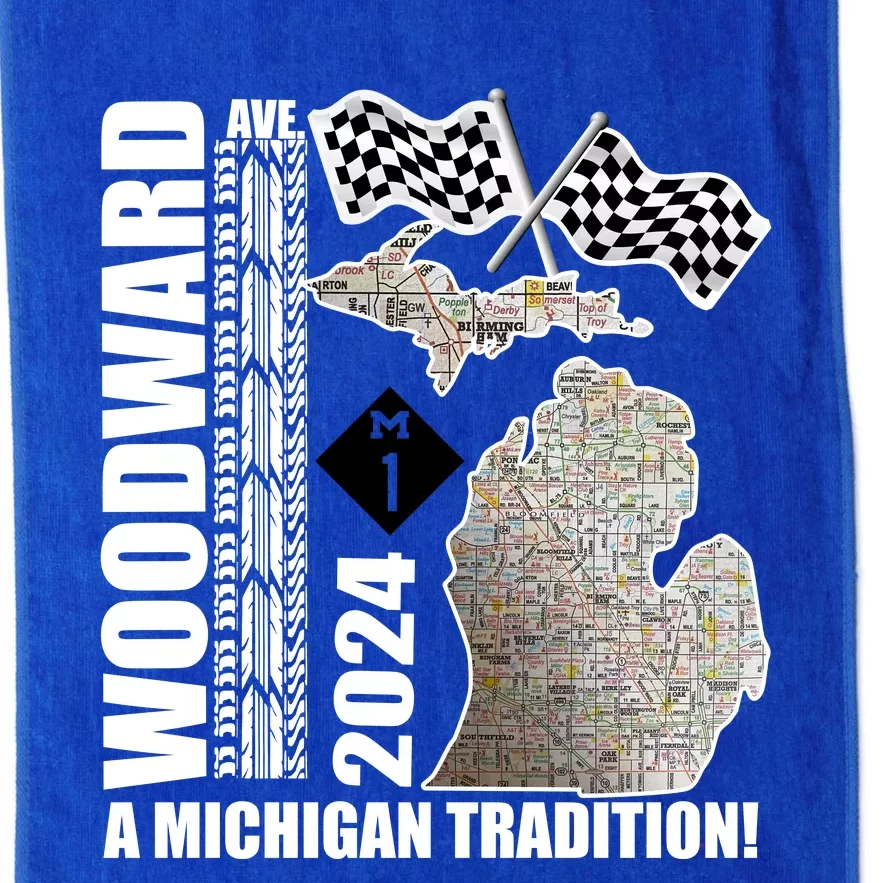 2024 Woodward Ave A Michigan Tradition Map Platinum Collection Golf Towel