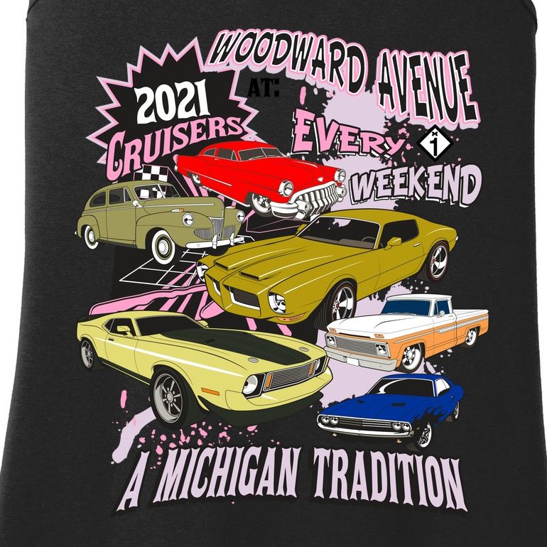 2021 Woodward Ave A Michigan Tradition Car Cruise Ladies Essential Tank