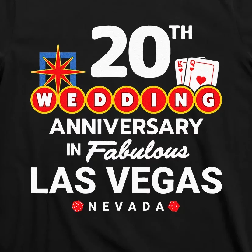 20th Wedding Anniversary Vegas Couple Vegas Anniversary T-Shirt