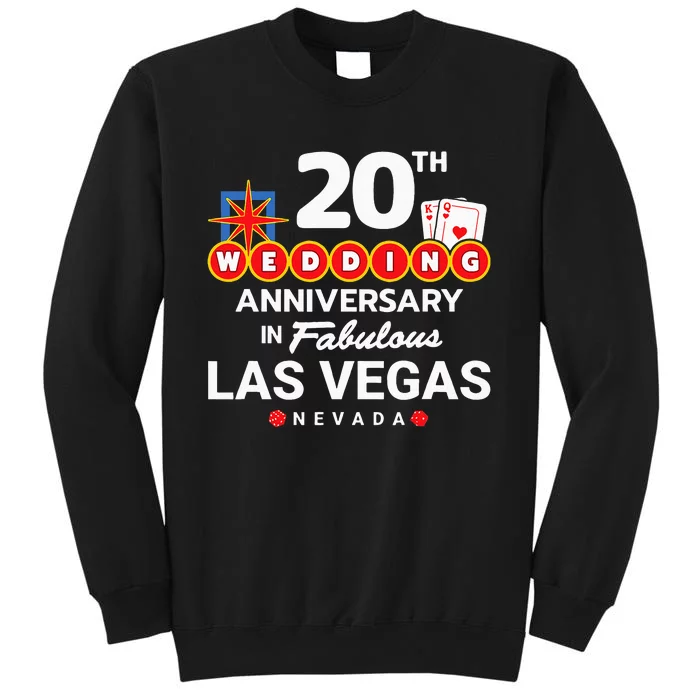 20th Wedding Anniversary Vegas Couple Vegas Anniversary Tall Sweatshirt