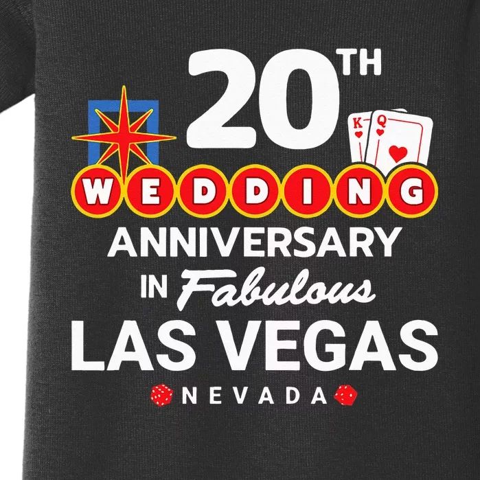 20th Wedding Anniversary Vegas Couple Vegas Anniversary Baby Bodysuit