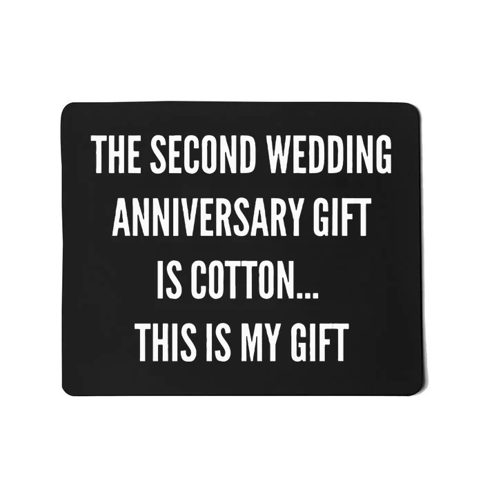 2nd Wedding Anniversary Gifts Cotton Him Husband Her Mousepad