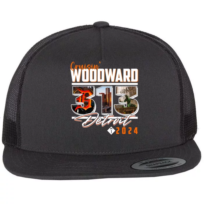 2024 Woodward Ave 313 Cruising Detroit Flat Bill Trucker Hat