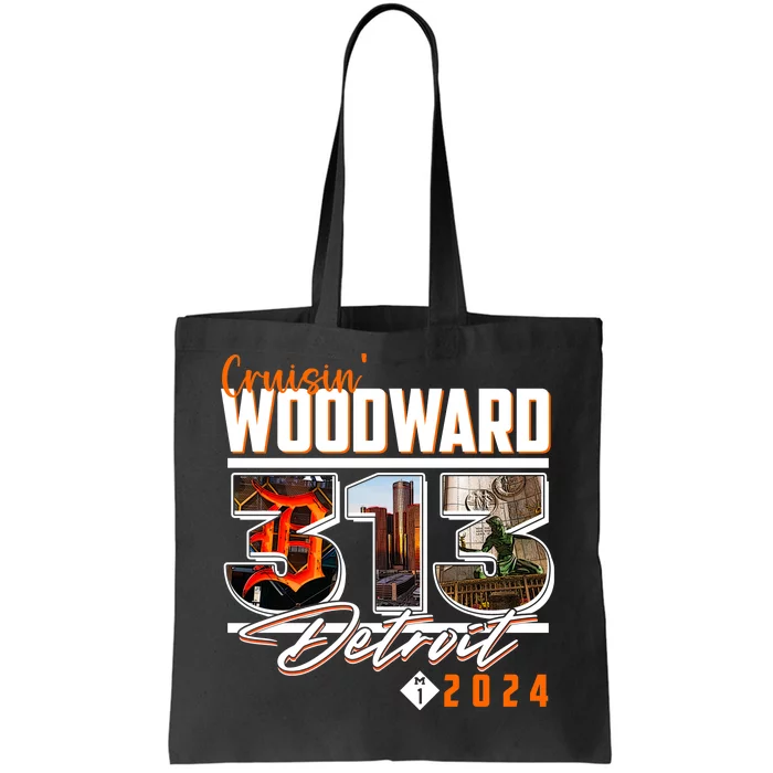 2024 Woodward Ave 313 Cruising Detroit Tote Bag