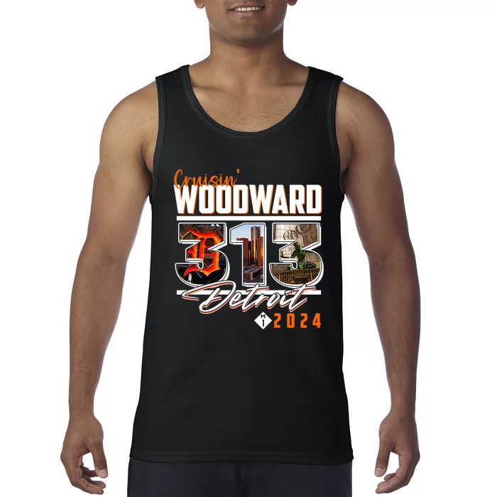 2024 Woodward Ave 313 Cruising Detroit Tank Top