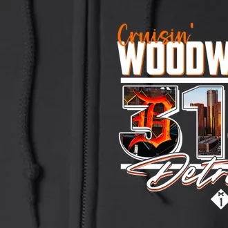 2024 Woodward Ave 313 Cruising Detroit Full Zip Hoodie