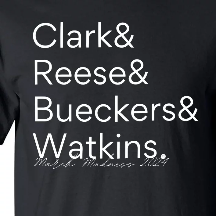 2024 Women Basketball Legends Clark Reese Bueckers Watkins Tall T-Shirt