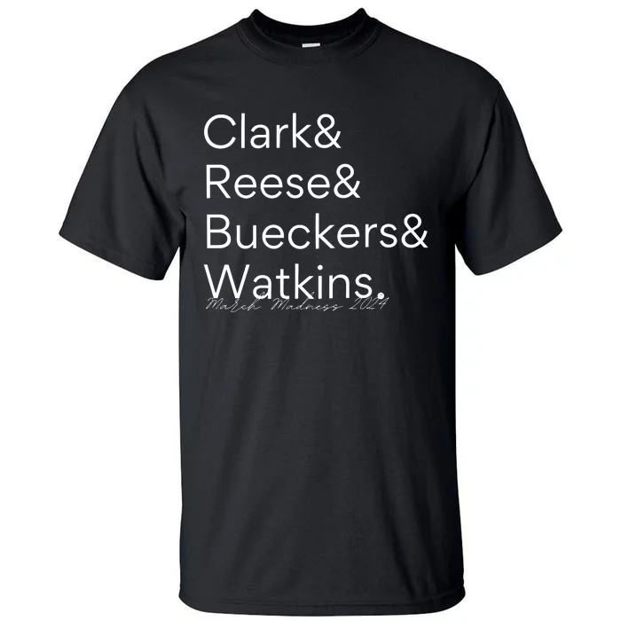 2024 Women Basketball Legends Clark Reese Bueckers Watkins Tall T-Shirt