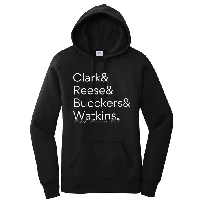 2024 Women Basketball Legends Clark Reese Bueckers Watkins Women's Pullover Hoodie