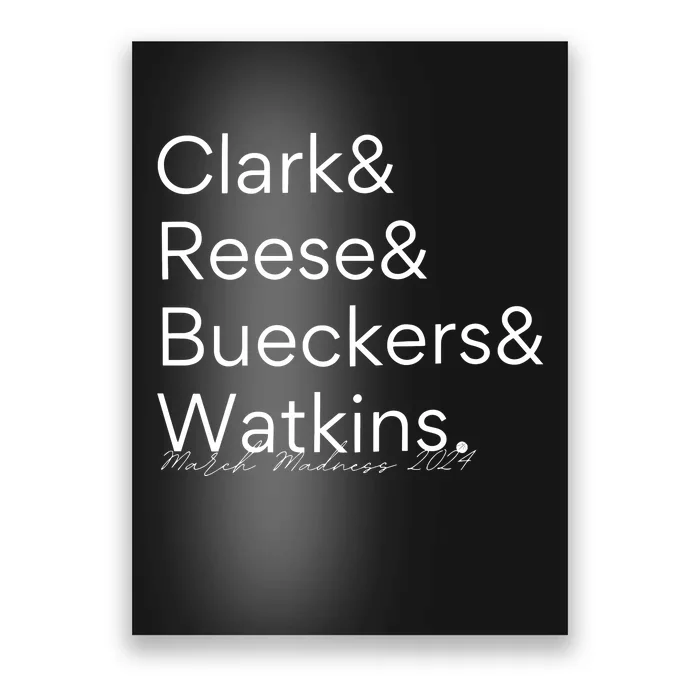 2024 Women Basketball Legends Clark Reese Bueckers Watkins Poster