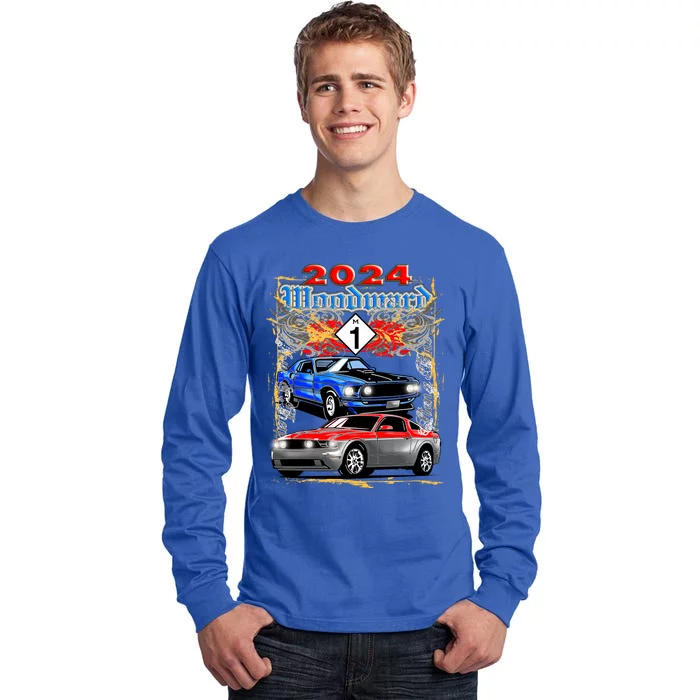 2024 Woodward Cruise Muscle Cars Tall Long Sleeve T-Shirt