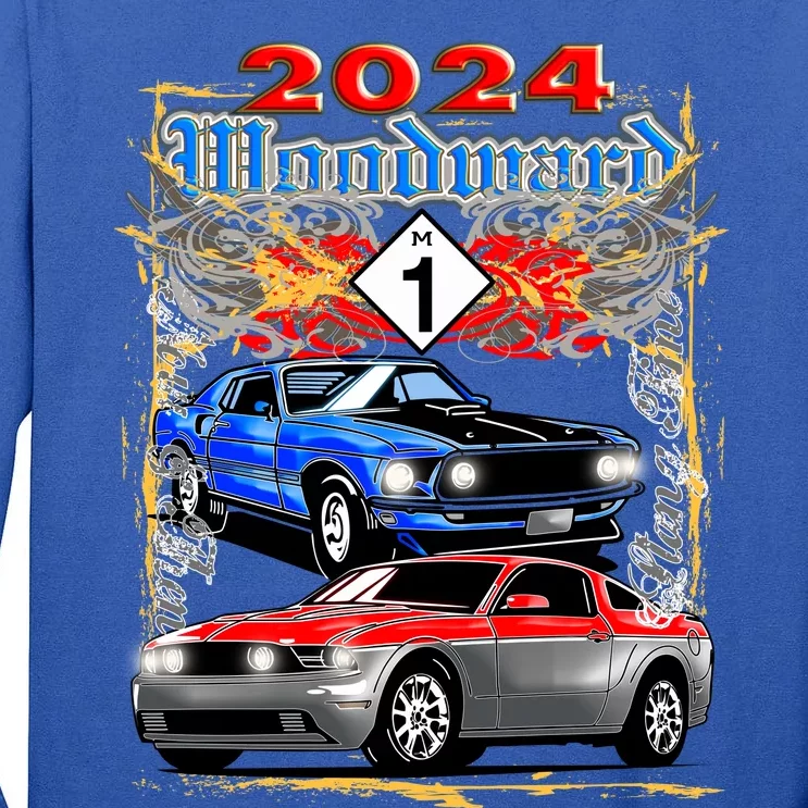 2024 Woodward Cruise Muscle Cars Tall Long Sleeve T-Shirt