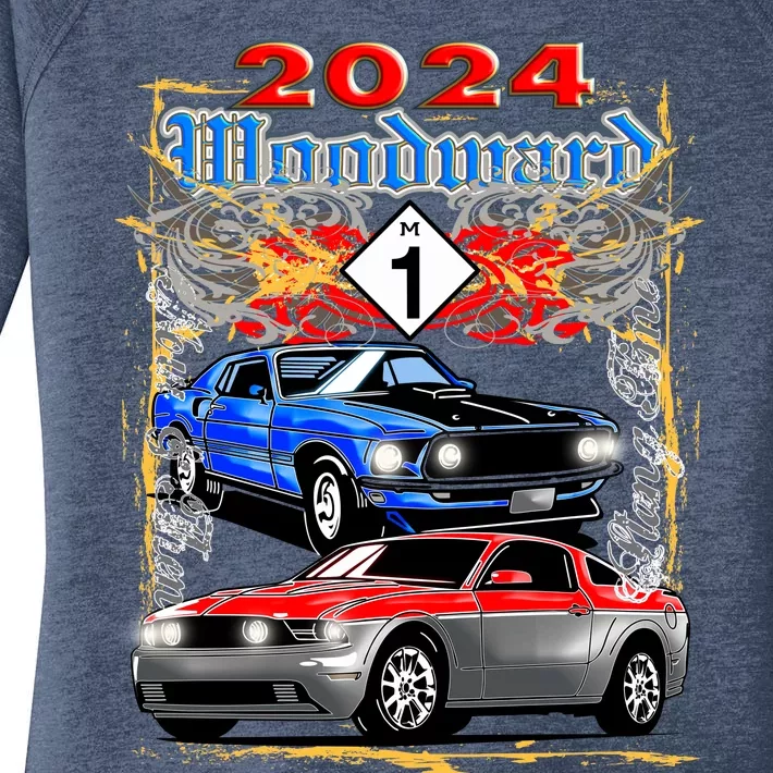 2024 Woodward Cruise Muscle Cars Women's Perfect Tri Tunic Long Sleeve Shirt