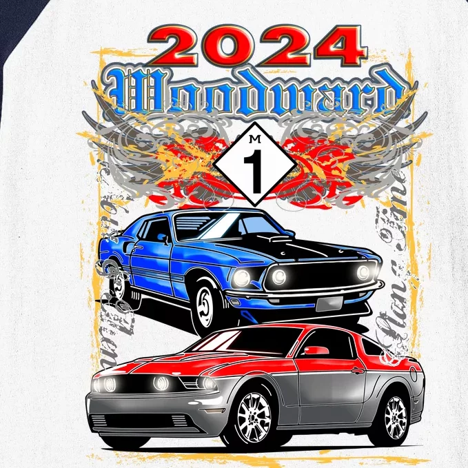 2024 Woodward Cruise Muscle Cars Baseball Sleeve Shirt