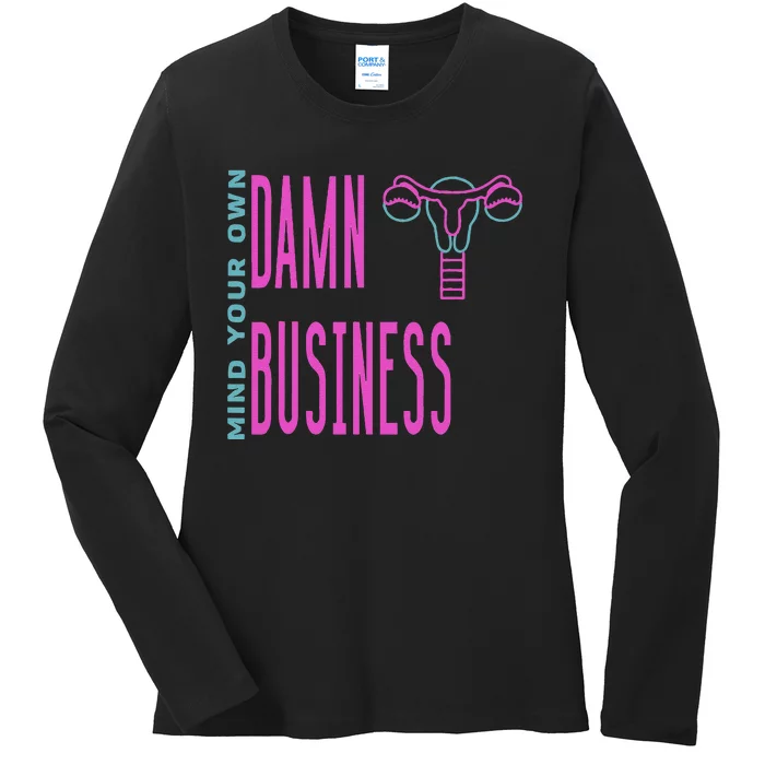 2024 Walz Mind Your Own Damn Bussiness Vice President Debate Ladies Long Sleeve Shirt