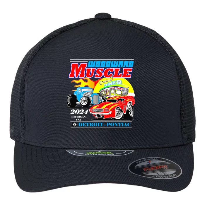 2024 Woodward Muscle Car Event Flexfit Unipanel Trucker Cap