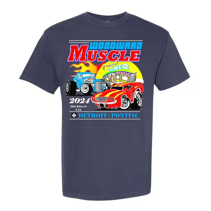 2024 Woodward Muscle Car Event Garment-Dyed Heavyweight T-Shirt