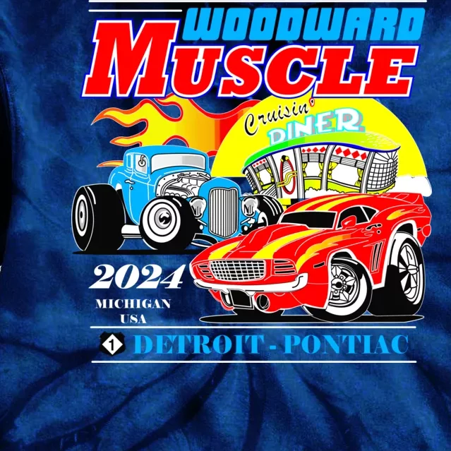 2024 Woodward Muscle Car Event Tie Dye Hoodie