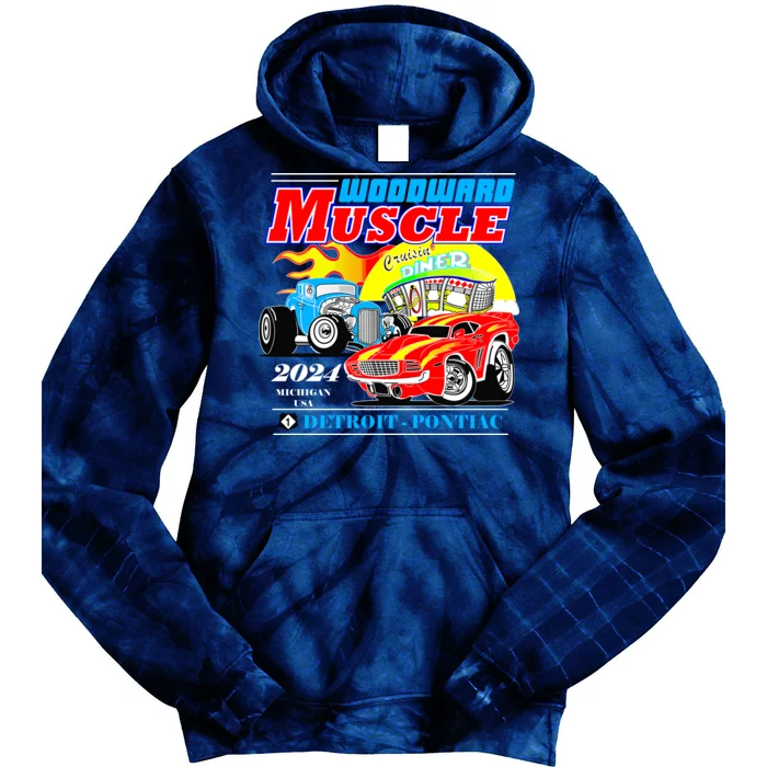 2024 Woodward Muscle Car Event Tie Dye Hoodie