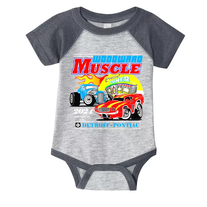 2024 Woodward Muscle Car Event Infant Baby Jersey Bodysuit