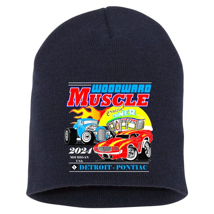 2024 Woodward Muscle Car Event Short Acrylic Beanie