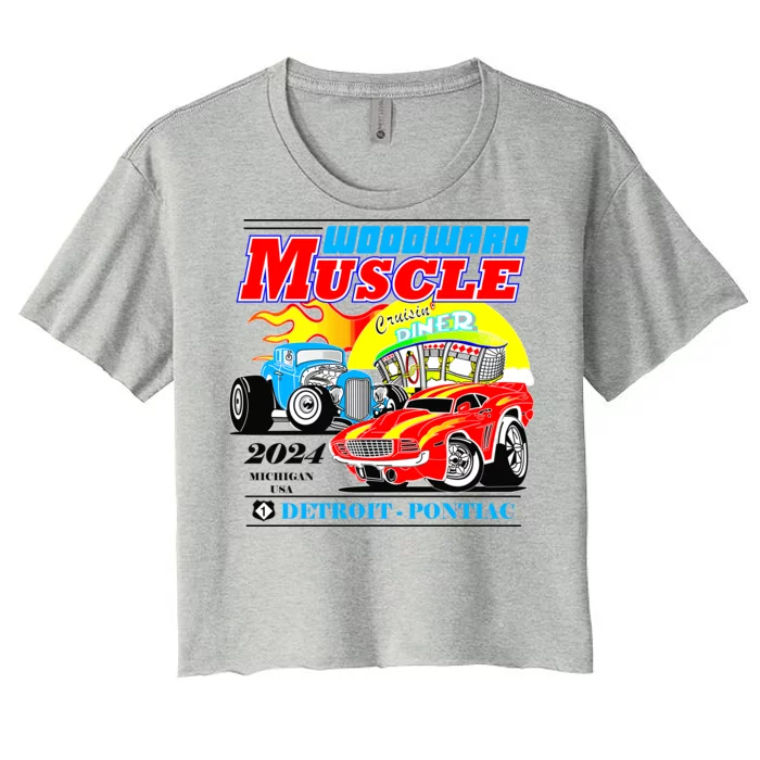 2024 Woodward Muscle Car Event Women's Crop Top Tee