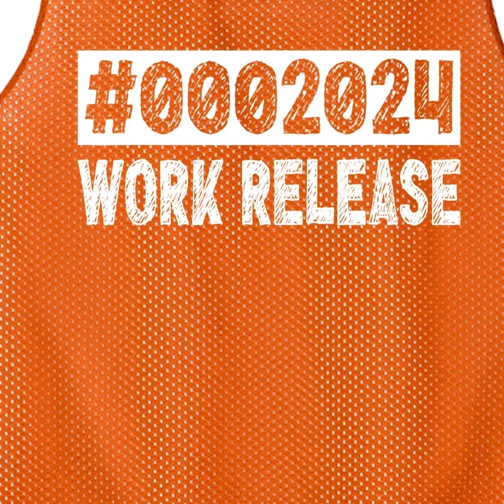 2024 Work Release Funny Retirement 2024 Retired Mesh Reversible Basketball Jersey Tank