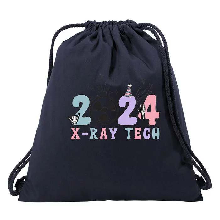 2024 Xray Tech New Year Eve Radiology Xray Technologist CT Drawstring Bag