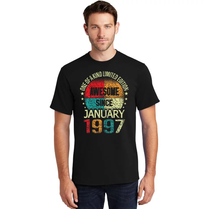 26 Year Awesome Since January 1997 Vintage 26th Birthday. Tall T-Shirt