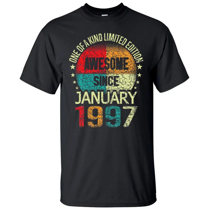 26 Year Awesome Since January 1997 Vintage 26th Birthday. Tall T-Shirt