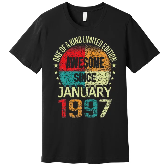 26 Year Awesome Since January 1997 Vintage 26th Birthday. Premium T-Shirt