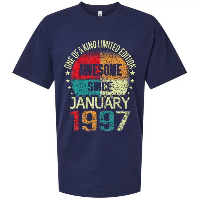 26 Year Awesome Since January 1997 Vintage 26th Birthday. Sueded Cloud Jersey T-Shirt