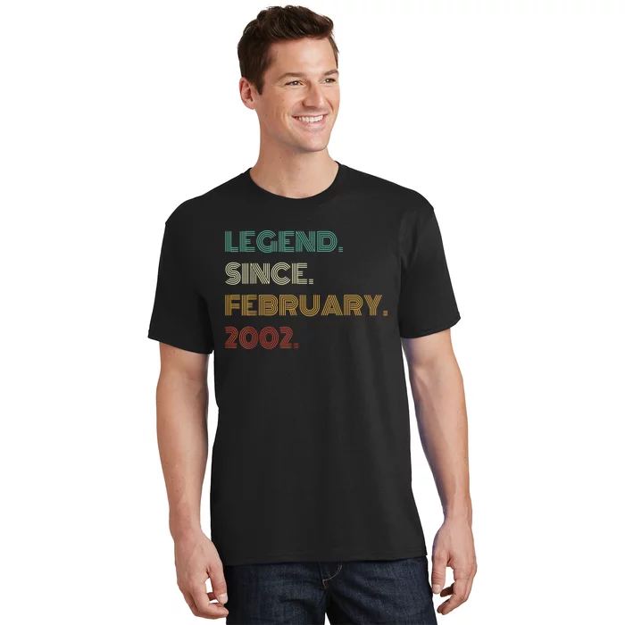 21 Years Old Legend Since February 2002 21st Birthday T-Shirt