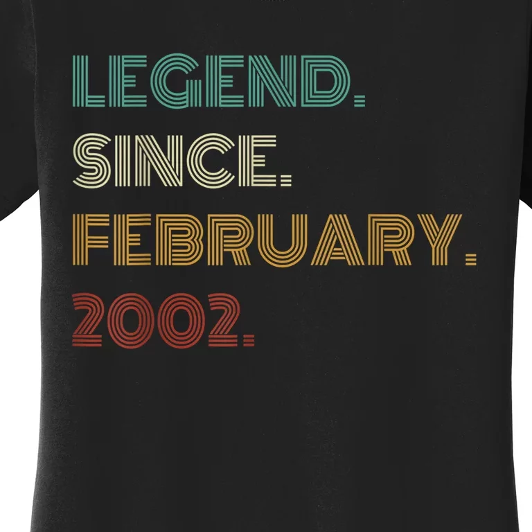 21 Years Old Legend Since February 2002 21st Birthday Women's T-Shirt