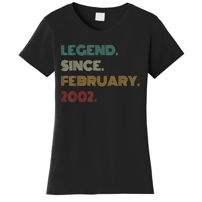 21 Years Old Legend Since February 2002 21st Birthday Women's T-Shirt