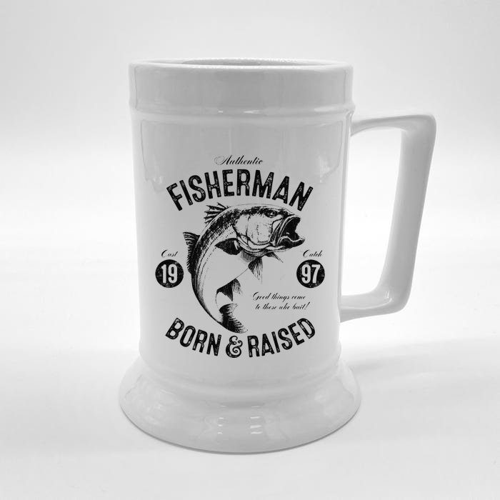 26 Year Old Fisherman Fishing 1997 26th Birthday Gift Front & Back Beer Stein