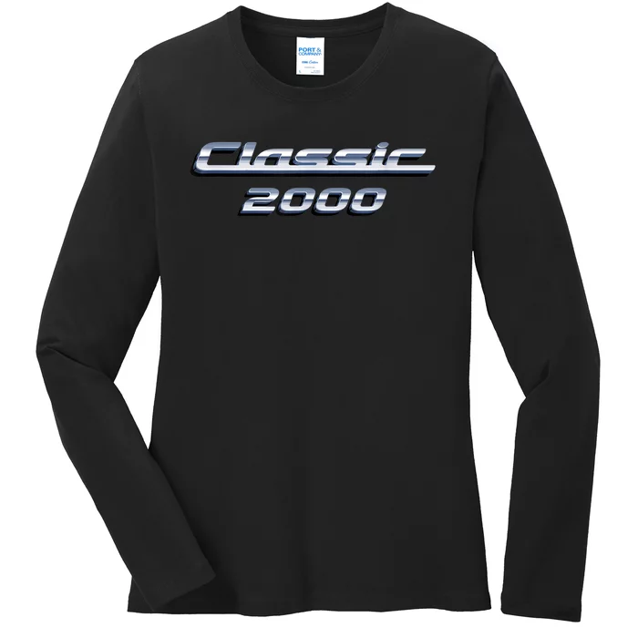 23 Year Old: Vintage Classic Car 2000 23rd Birthday Ladies Long Sleeve Shirt