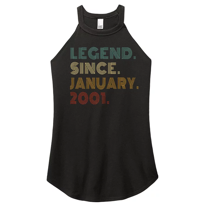 22 Year Old Legend Since January 2001 22nd Birthday Gift Women’s Perfect Tri Rocker Tank