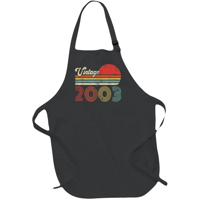 20 Year Old Birthday Vintage 2003 20th Birthday Full-Length Apron With Pocket