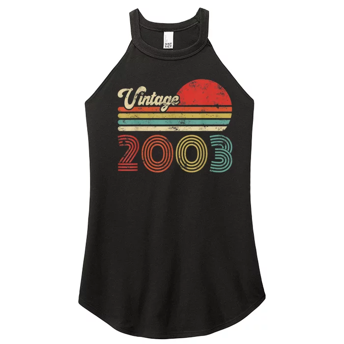 20 Year Old Birthday Vintage 2003 20th Birthday Women’s Perfect Tri Rocker Tank