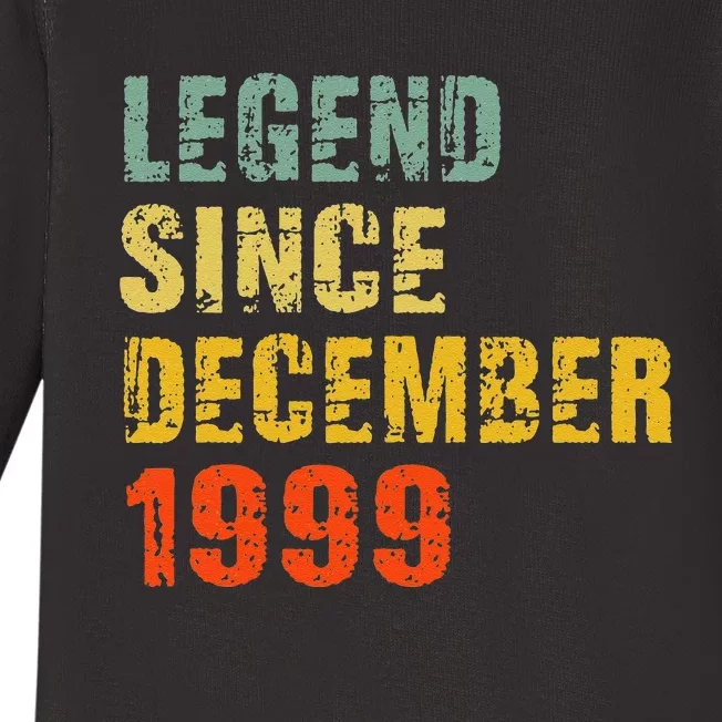 23 Year Old 23rd Birthday Gifts Legend Since December 1999 Baby Long Sleeve Bodysuit